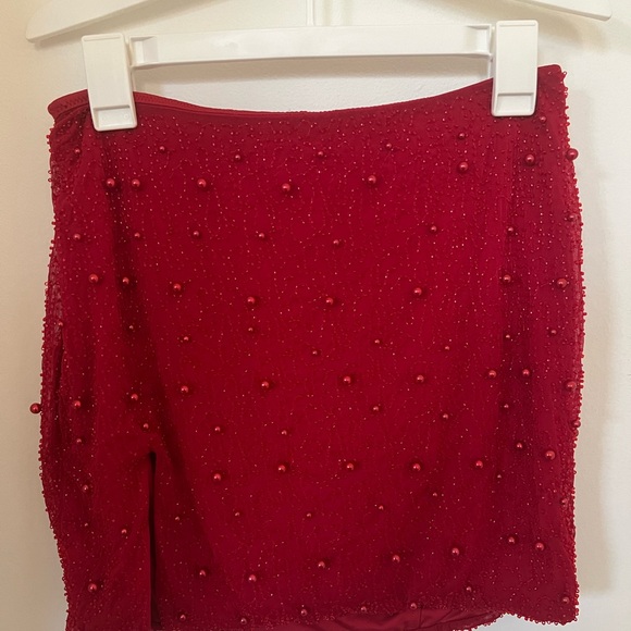 red oh polly two piece, only worn once. it’s a US size 4 - Picture 3 of 7